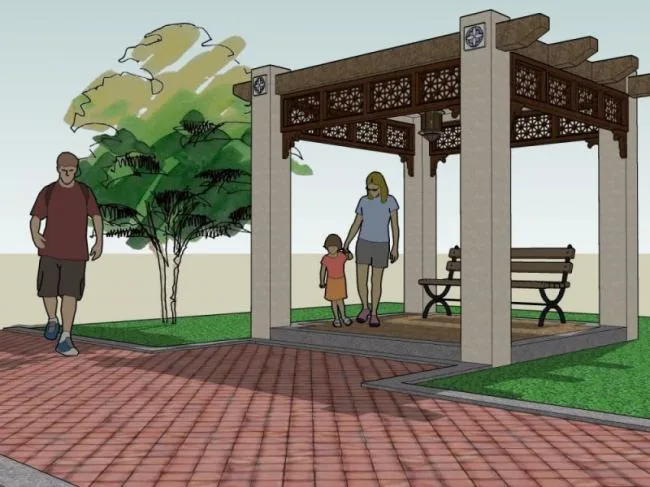 Sketchup Landscape Model | Pavilion Landscape, Chinese Style