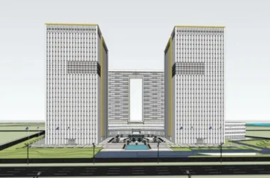 Modern High-Rise Office Model in SketchUp-BIM WORLD