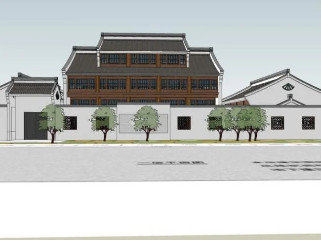 Sketchup Business Model | Multi story Club, Modern Chinese Style