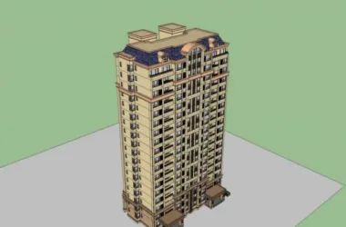 SketchUp Residential Models: Classical Style High-Rise Buildings-BIM WORLD
