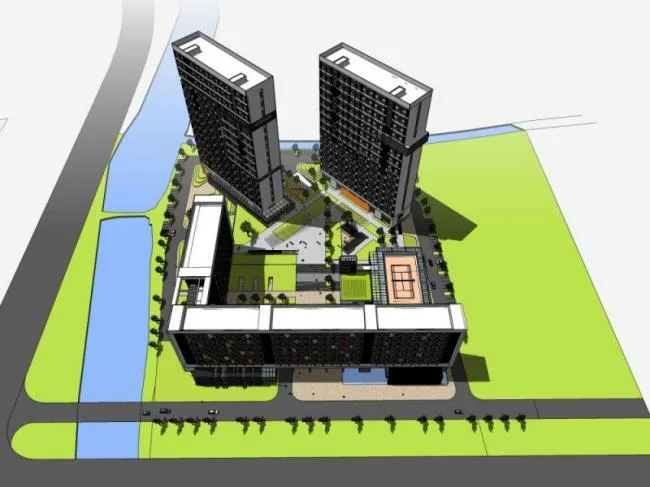 Sketchup Hotel Model | High rise Hotel, Modern Style