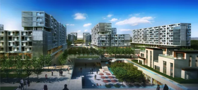 Sketchup Residential Model | Shanghai Hongqiao Vanke, Multi story High rise Mixed Residential Community, Modern Style