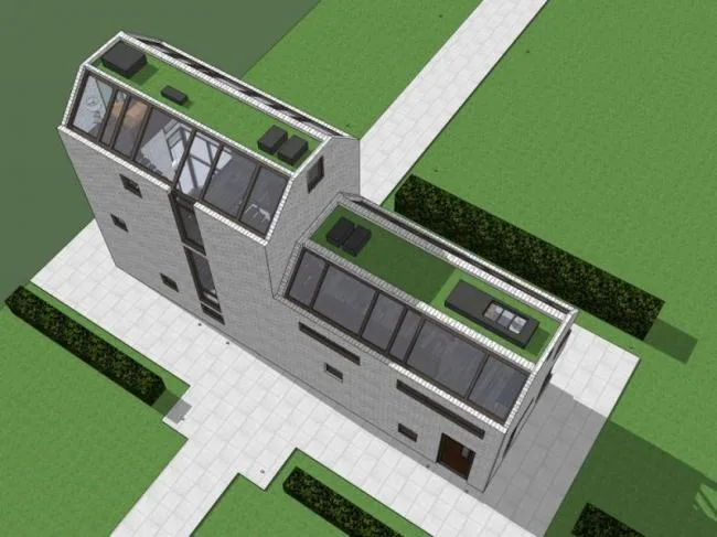 Sketchup Villa Model | Solo Villa, Modern Style