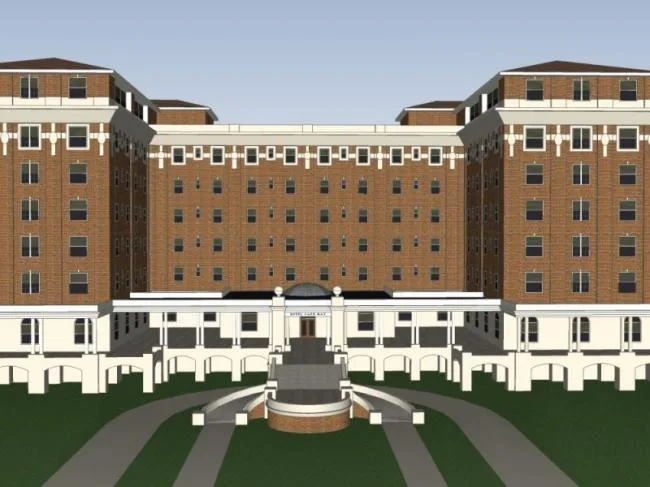 Classical Multi-Story Cape May Hotel Model in SketchUp, New Jersey