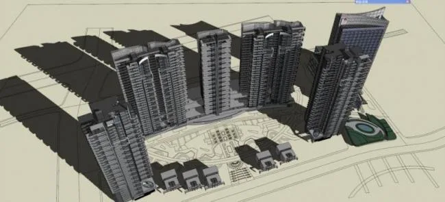 Modern High-Rise Residential Buildings in SketchUp: Contemporary Design Models
