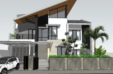 Modern Solo Villa Design in SketchUp Model-BIM WORLD