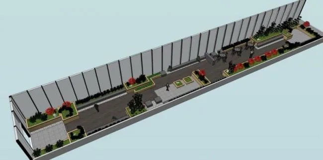 Sketchup Landscape Model | Roof Garden, Modern Style