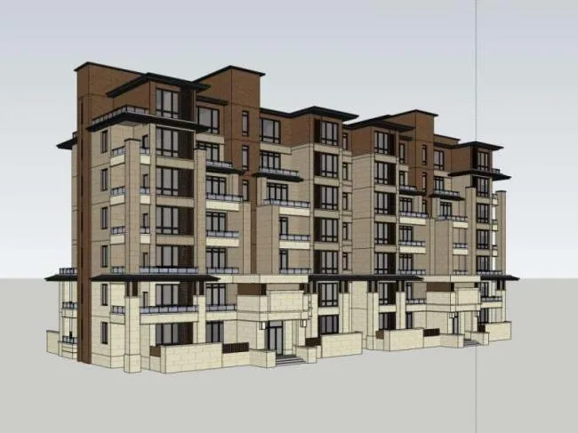 Sketchup Residential Model | Multi story Residence, Residential Building, Classical Style