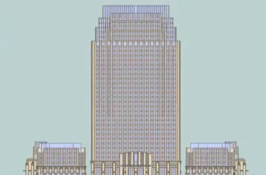 Modern High-Rise Office Building Model in SketchUp-BIM WORLD