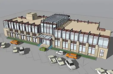 SketchUp Business Model: Modern Commercial Building Design and Architecture-BIM WORLD