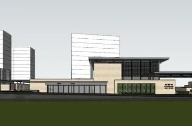 SketchUp Business Model: Modern Multi-Story Sales Office and Commercial Building Design-BIM WORLD