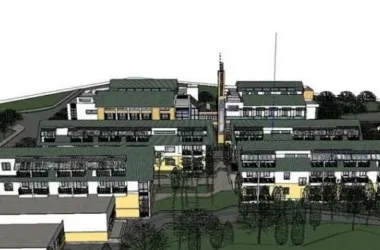 Modern Multi-Story Home with Sloping Roof in SketchUp Residential Model-BIM WORLD