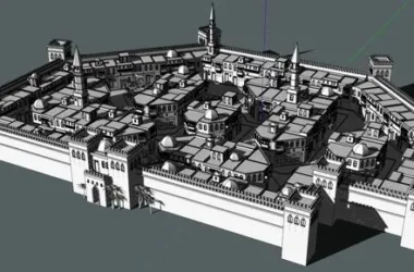Sketchup Planning Model | Arab Urban Planning, Classical Arabic Style-BIM WORLD