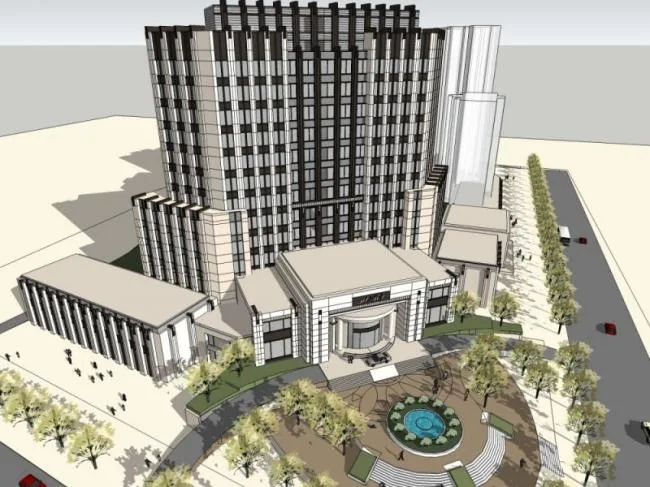 Sketchup Hotel Model | High rise Hotel, Modern Style