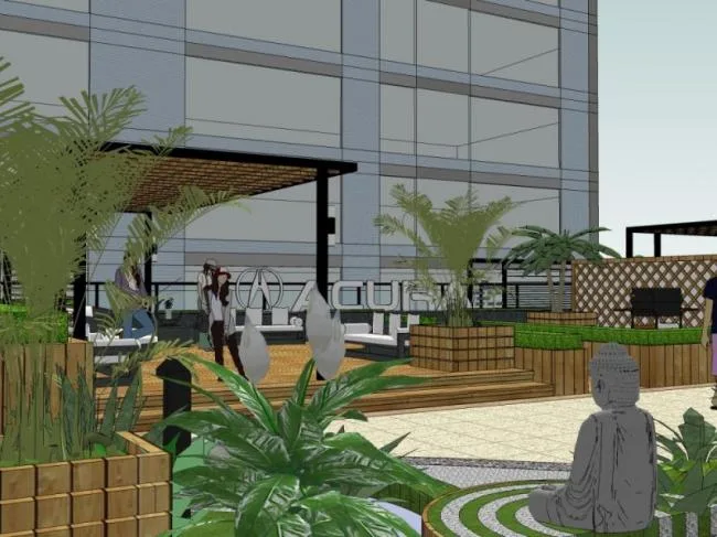 Sketchup Landscape Model | Roof Garden, Modern Style
