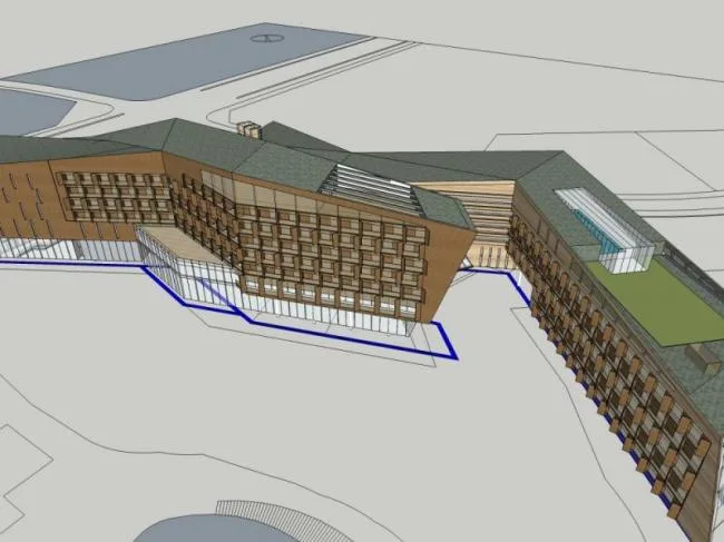 Sketchup Hotel Model | Multi story Hotel, Modern Style