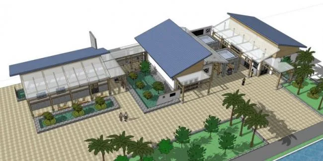 Sketchup Cultural Model | Multi story Activity Center, Cultural Architecture, Modern Style