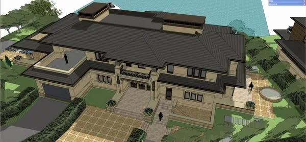 Sketchup Villa Model | Rural Villa, Classical Style
