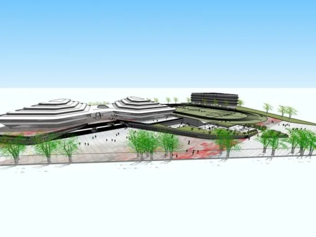 Sketchup School Model | Multi story University School, Campus Educational Architecture, Modern Style