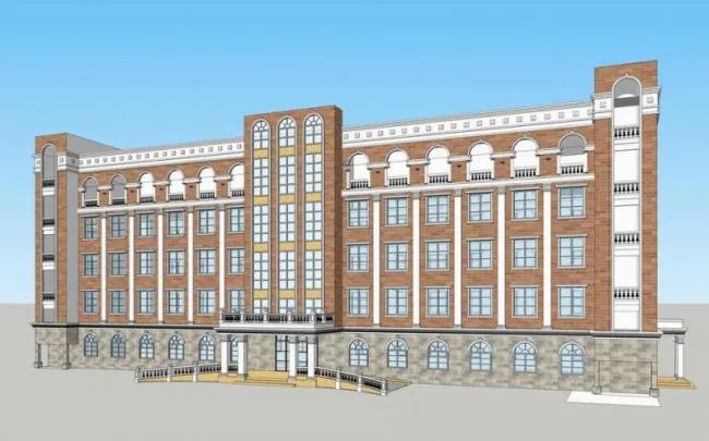 SketchUp Multi-Story Business Hotel Model | Simplified European Classical Design