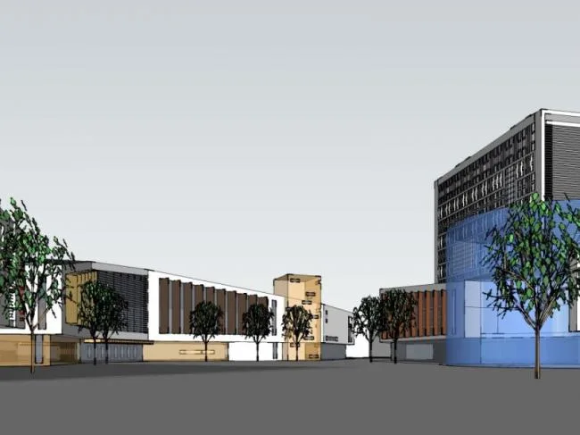 Sketchup Business Model | High rise commercial complex, modern style