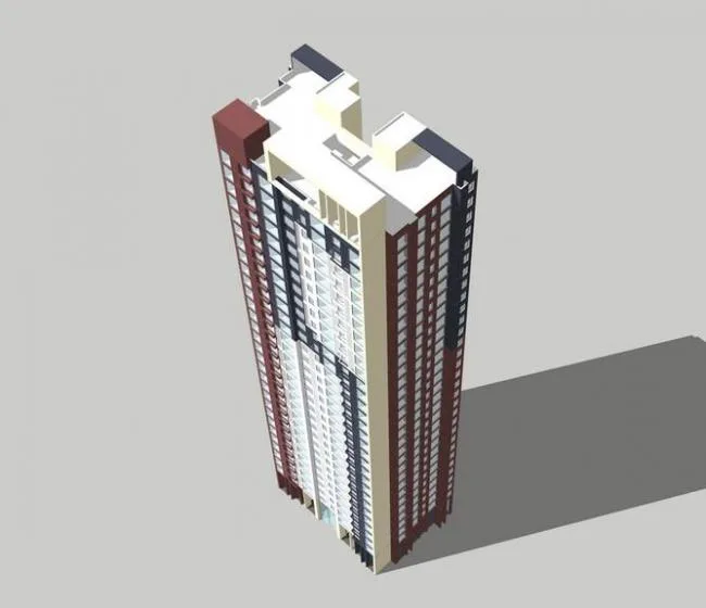 Sketchup Residential Model | High rise Residential Buildings, Residential Buildings, Modern Style