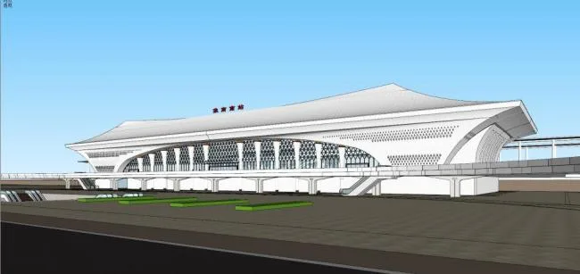 Sketchup Station Road Bridge | Multi story Bus Station, Transportation Building, Municipal Facilities, Modern Style