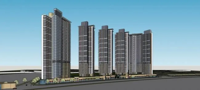 Sketchup Residential Model | High rise commercial residential communities, residential buildings, modern style