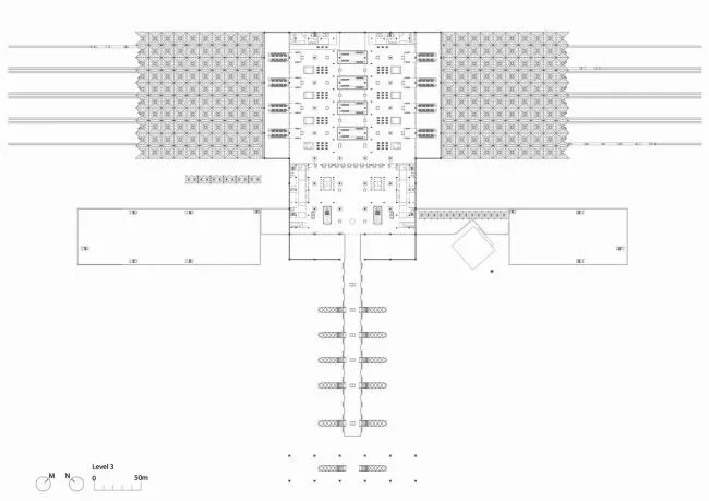 BIM Architecture | Majestic Steel Columns Supporting Tree like Construction: Haramain High Speed Railway Station/Foster Partners Architectural Firm