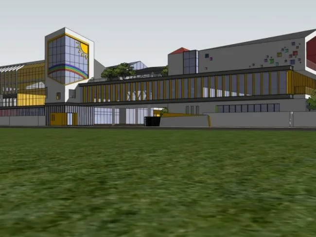 Sketchup School Model | Multi story School Kindergarten, Campus Educational Architecture, Modern Style