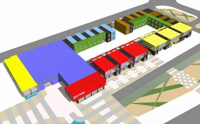 Sketchup Office Model | Container Office Building, Modern Style