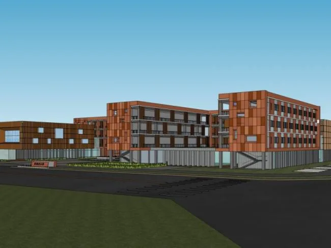 Sketchup School Model | Multi story Elementary School, Campus Educational Architecture, Modern Style