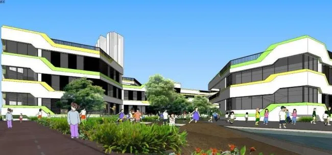 Modern Multi-Story Kindergarten Design | Educational Architecture in SketchUp