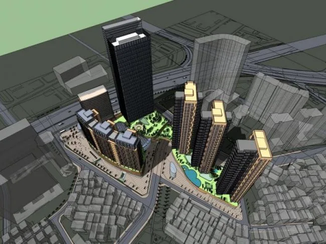 Sketchup Hotel Model | Super High rise Commercial Hotel, Modern Style