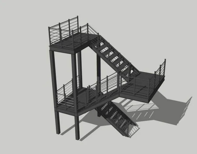 Sketchup Material Model | Steel Stairs, Stairs, Material Components, Modern Style