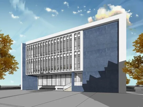 SketchUp Cultural Model: Modern Multi-Story Library Architecture