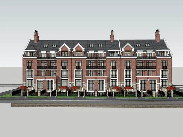 Classical Style Joint Villa Model in SketchUp
