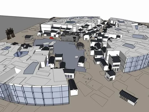 SketchUp Cultural Model: Multi-Story Museum Featuring Traditional Chinese Architecture-BIM WORLD