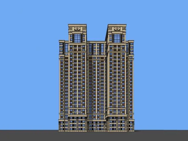 Sketchup Residential Model | High rise residential building, modern style, 26 floors