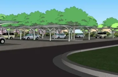 Modern Parking Lot Landscape Design in SketchUp-BIM WORLD