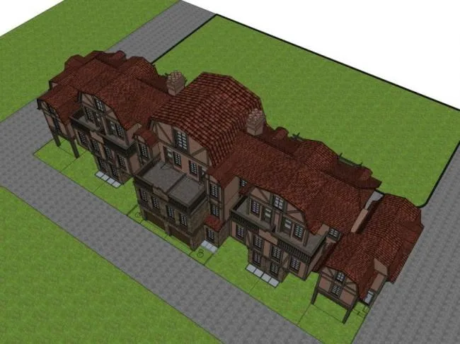 Sketchup Villa Model | Townhouse, Classical Style