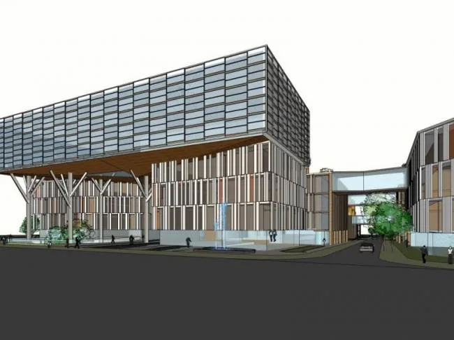 Sketchup Business Model | Multi story commercial building, modern style