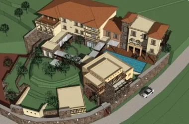 SketchUp Business Model: Multi-Story Classical Style Clubhouse Design-BIM WORLD