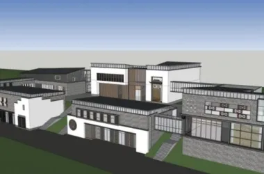 SketchUp Business Model: Wedding Base with Modern Chinese Style-BIM WORLD