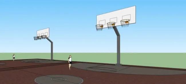 Sketchup Material Model | Basketball Court, Sports Materials, Components
