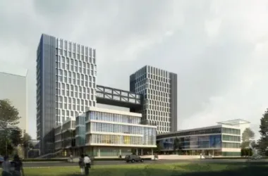 Modern High-Rise Administrative Office Building: Huai'an Government Headquarters SketchUp Model-BIM WORLD