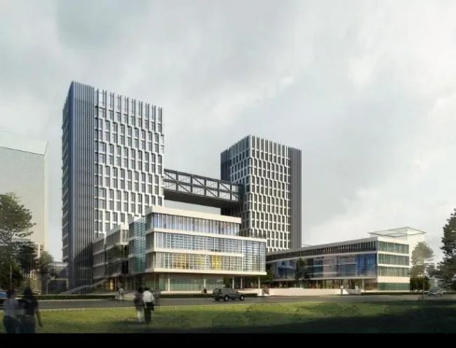 Modern High-Rise Administrative Office Building: Huai'an Government Headquarters SketchUp Model