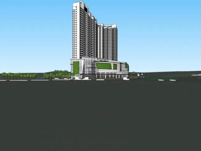 Sketchup Complex Model | Super High rise Commercial Complex, Residential, Modern Style
