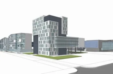 Modern Multi-Story Industrial Park Office Model in SketchUp-BIM WORLD