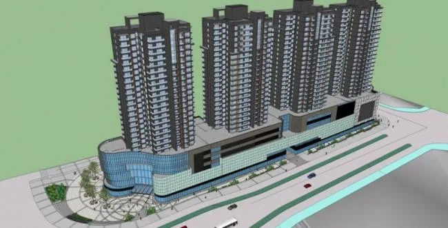 Sketchup Complex Model | Multi story Commercial Complex, Residential, Modern Style